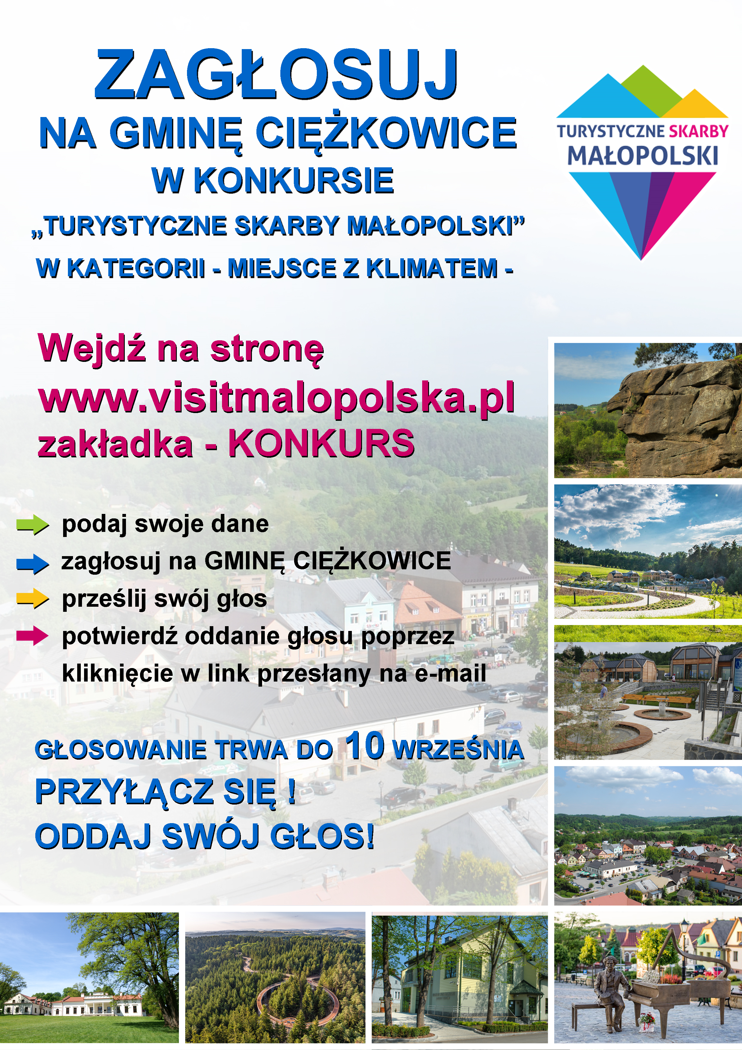 Ciężkowice w konkursie „Turystyczne Skarby Małopolski” – rusza głosowanie!